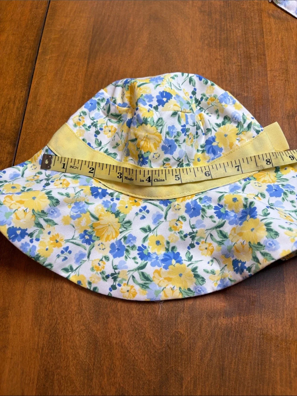 Lot of Janie & Jack + Modern Baby Floral Sun Hats in Yellow, Blue, & White
